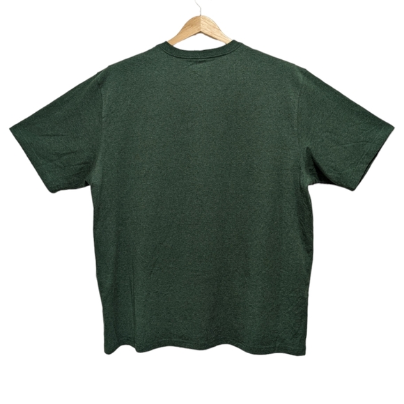Carhartt Heather Green Cotton Crew Neck Logo Pocket T Shirt Mens Loose Fit 2XL - Picture 2 of 6